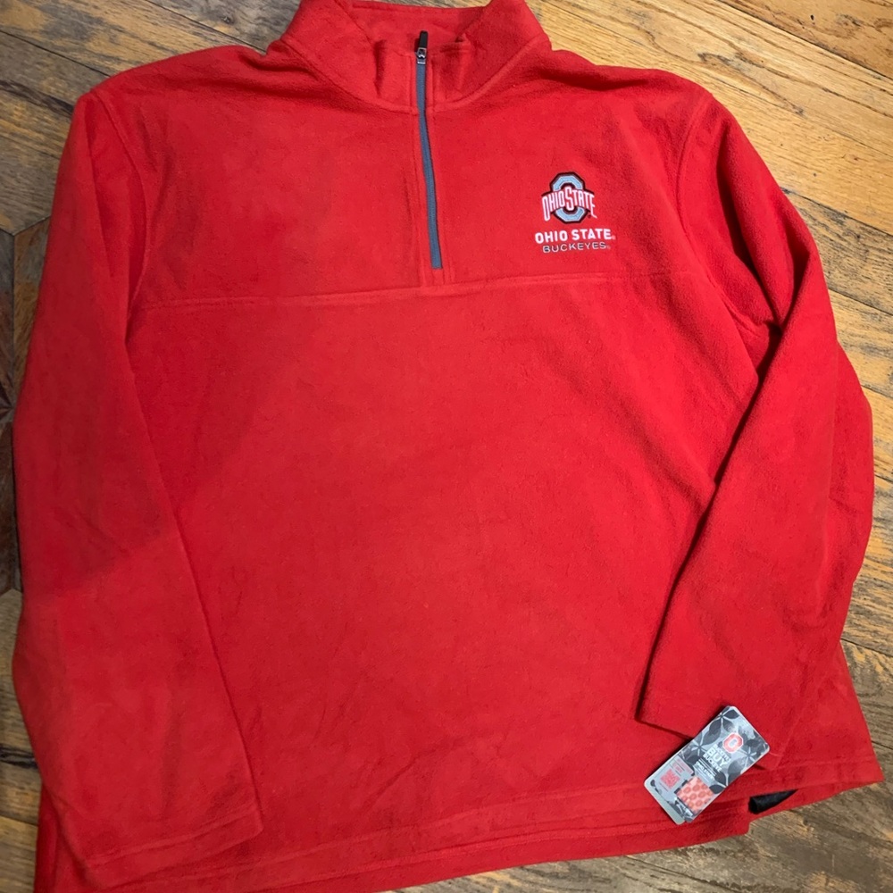 The Ohio State Red Quarter-Zip Pullover Fleece  NWT